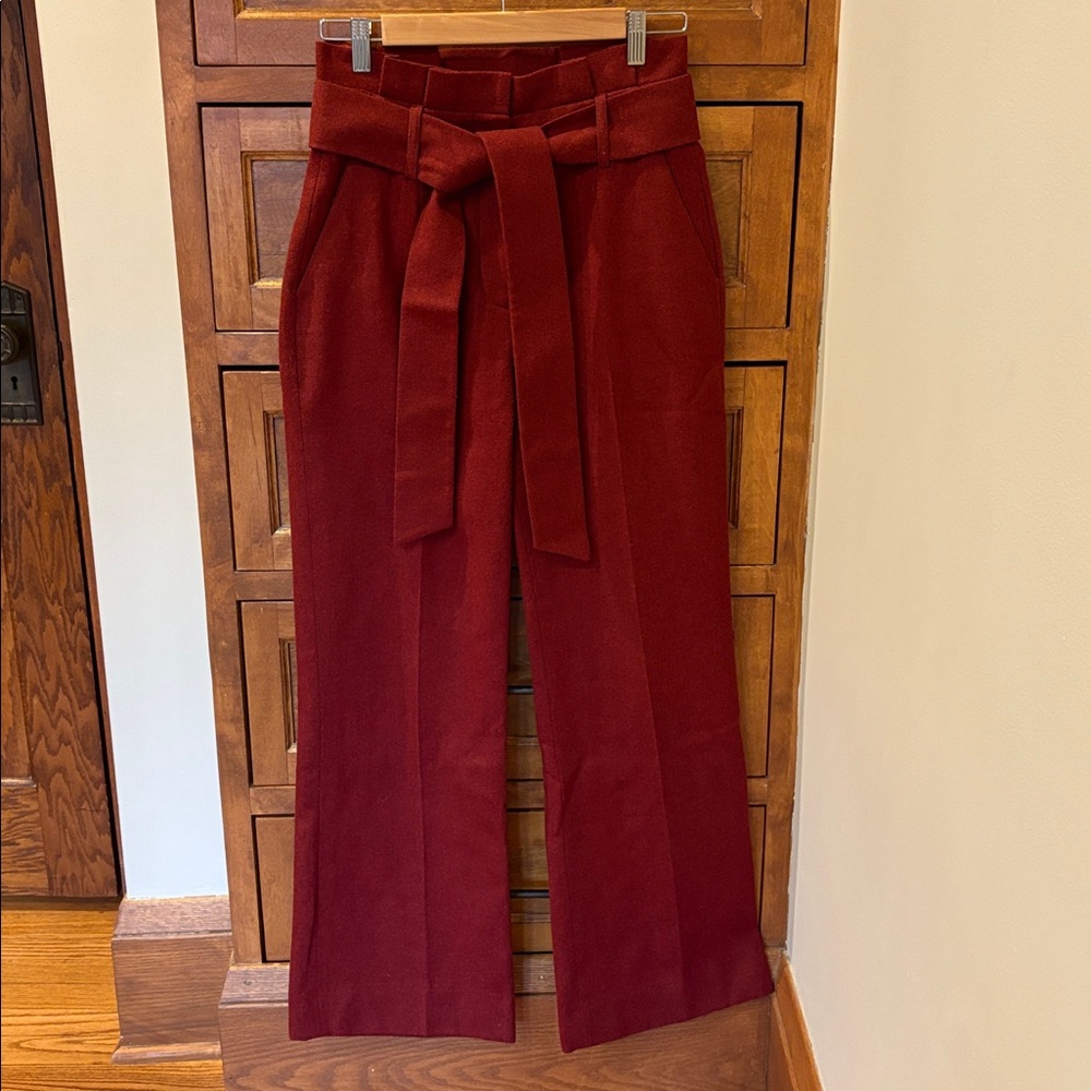 Women’s Boden Wool Paperbag Wide Leg Pant Sz 2